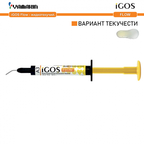 Композит пломбировочный iGOS Flow, оттенок: A3, масса 2,6г (1,5мл) от Атридент