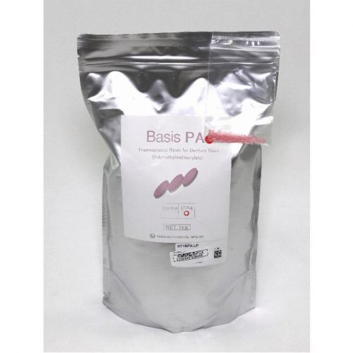 Пластмасса базисная Basis PA полиметилметакрилатная, для термо-пресса, цвет Live Pink, 1 кг. от Атридент фото 2