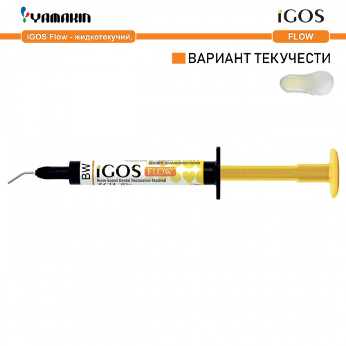 Композит пломбировочный iGOS Flow, оттенок: BW, масса 2,6г (1,5мл) от Атридент фото 2