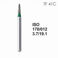 Бор алмазный MANI TF-41C по ISO 170, конус ,012 х 3.7 х 19.1 мм, зернистость C, 5 штук от Атридент