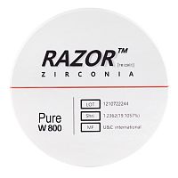 Диск циркониевый Razor 800, размер 98х25мм, оттенок Pure, однослойный от Атридент