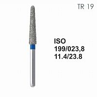 Бор алмазный MANI TR-19 по ISO 199, конус ,023 х 11.4 х 23.8 мм, зернистость S, 5 штук от Атридент