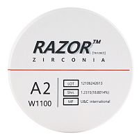 Диск циркониевый Razor 1100, размер 98х16мм, оттенок A2, однослойный от Атридент