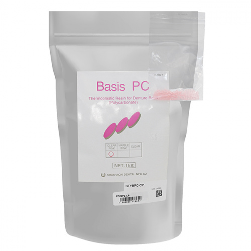 Пластмасса базисная Basis PC поликарбонатная, для термо-пресса, цвет Clear Pink, 1 кг. от Атридент