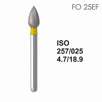 Бор алмазный MANI FO-25EF по ISO 257, пламя ,025 х 4.7 х 18.9 мм, зернистость EF, 5 штук от Атридент