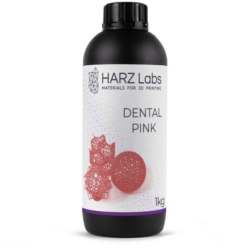 Фотополимер Dental Pink, цвет розовый, для печати базисов временных съемных протезов, 1 кг от Атридент