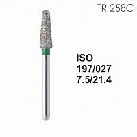 Бор алмазный MANI TR-258C по ISO 197, конус ,026 х 7.5 х 21.4 мм, зернистость C, 5 штук от Атридент