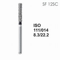 Бор алмазный MANI SF-12SC по ISO 111, цилиндр ,014 х 8.3 х 22.2 мм, зернистость SC, 5 штук от Атридент