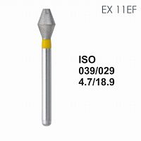 Бор алмазный MANI EX-11EF по ISO 039, дв.конус ,029 х 4.7 х 18.9 мм, зернистость EF, 5 штук от Атридент