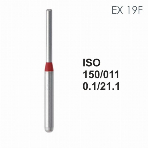 Бор алмазный MANI EX-19F по ISO 150, цилиндр ,011 х 0.1 х 21.1 мм, зернистость F, 5 штук от Атридент