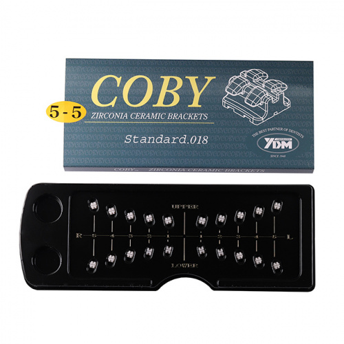 Брекеты COBY STD-018-5-5 из диоксида циркония, верхние,нижние,правые,левые на 1-5 зуб, паз .018", Edgewise от Атридент