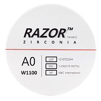 Диск циркониевый Razor 1100, размер 98х25мм, оттенок A0, однослойный от Атридент
