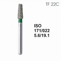 Бор алмазный MANI TF-22C по ISO 171, конус ,022 х 5.6 х 19.1 мм, зернистость C, 5 штук от Атридент