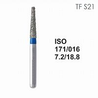 Бор алмазный MANI TF-S21 по ISO 171, конус ,016 х 7.2 х 18.8 мм, зернистость S, 5 штук от Атридент