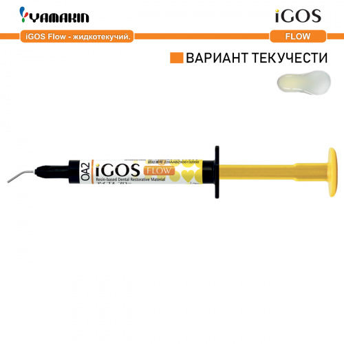 Композит пломбировочный iGOS Flow, оттенок: OA2, масса 2,6г (1,5мл) от Атридент фото 2