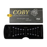 Брекеты COBY STR-018-5-5H из диоксида циркония,верхние,нижние,правые,левые на 1-5 зубы,.018"с крючком,ROTH от Атридент