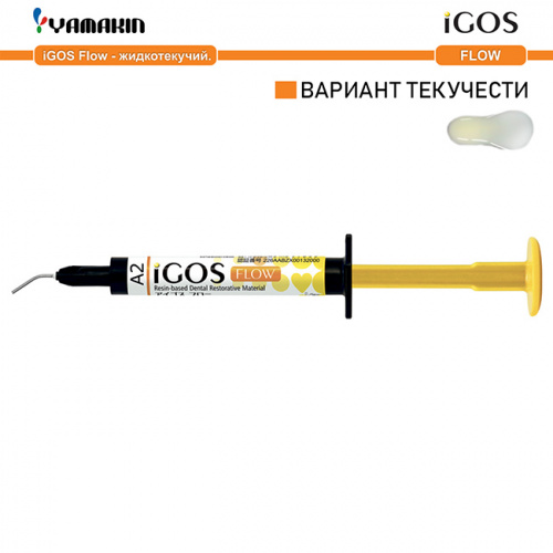 Композит пломбировочный iGOS Flow, оттенок: A2, масса 2,6г (1,5мл) от Атридент