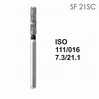 Бор алмазный MANI SF-21SC по ISO 111, цилиндр ,016 х 7.3 х 21.1 мм, зернистость SC, 5 штук от Атридент