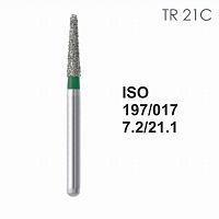 Бор алмазный MANI TR-21C по ISO 197, конус ,017 х 7.2 х 21.1 мм, зернистость C, 5 штук от Атридент