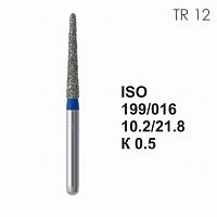 Бор алмазный MANI TR-12 по ISO 199, конус ,016 х 10.2 х 21.8 мм, зернистость S, 5 штук от Атридент