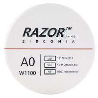 Диск циркониевый Razor 1100, размер 98х16мм, оттенок A0, однослойный от Атридент