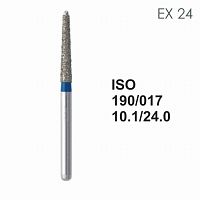 Бор алмазный MANI EX-24 по ISO 190, конус ,017 х 10.1 х 24.0 мм, зернистость S, 5 штук от Атридент