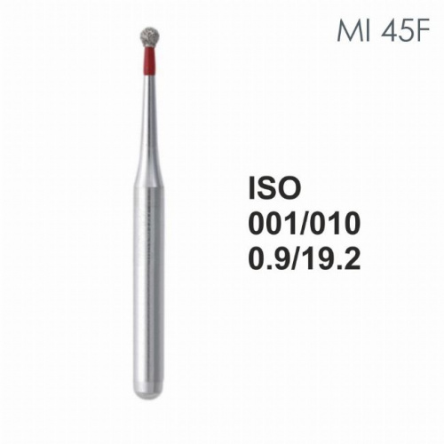 Бор алмазный MANI MI-45F по ISO 001, шар ,010 х 1.6 х 19.2 мм, зернистость F, 5 штук от Атридент