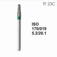 Бор алмазный MANI TF-23C по ISO 170, конус ,019 х 5.2 х 20.1 мм, зернистость C, 5 штук от Атридент