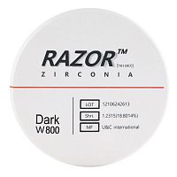 Диск циркониевый Razor 800, размер 98х18мм, оттенок Dark, однослойный от Атридент
