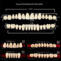 Зубы PX CROWN / EFUCERA, цвет A3,5, фасон S71/N71L/34, полный гарнитур, 28шт. от Атридент