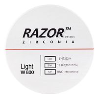 Диск циркониевый Razor 800, размер 98х25мм, оттенок Light, однослойный от Атридент