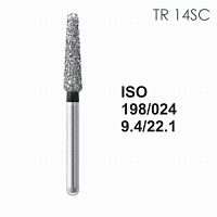 Бор алмазный MANI TR-14SC по ISO 198, конус ,024 х 9.4 х 22.1 мм, зернистость SC, 5 штук от Атридент