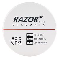 Диск циркониевый Razor 1100, размер 98х16мм, оттенок A3.5, однослойный от Атридент