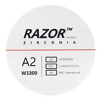 Диск циркониевый Razor 1300, размер 98х25мм, оттенок A2, однослойный от Атридент