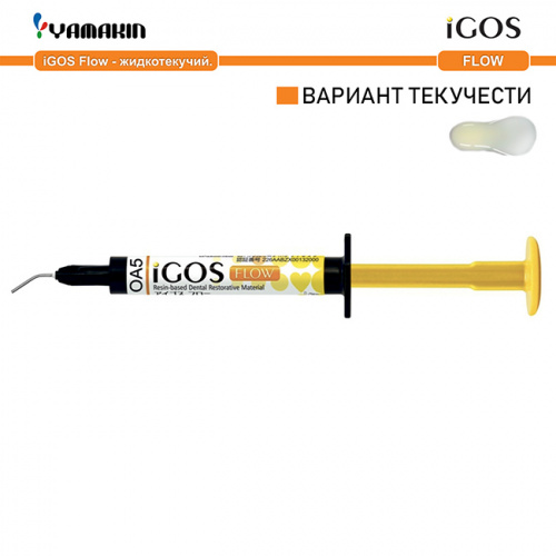 Композит пломбировочный iGOS Flow, оттенок: OA5, масса 2,6г (1,5мл) от Атридент