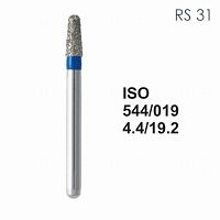Бор алмазный MANI RS-31 по ISO 544, конус ,019 х 4.4 х 19.2 мм, зернистость S, 5 штук от Атридент
