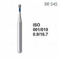 Бор алмазный MANI BR-S45 по ISO 001, шар, 010 х 0.9 х 16.7 мм, зернистость S, 5 штук от Атридент