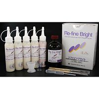 Пластмасса Re-Fine Bright самотвердеющая (3 минуты), цвет Clear, набор 5 х 50 г + 260 мл. от Атридент