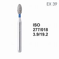 Бор алмазный MANI EX-39 по ISO 277, яйцо ,018 х 3.9 х 19.2 мм, зернистость S, 5 штук от Атридент