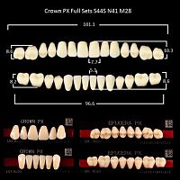 Зубы PX CROWN / EFUCERA, цвет W05, фасон S44S/N41/28, полный гарнитур, 28шт. от Атридент