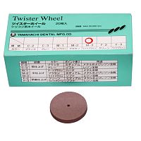 Диск полировочный Twister Wheel для промежуточной обработки акрила, medium M-3,  без дискодержателя, 20шт. от Атридент