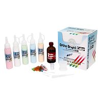 Пластмасса для ортодонтии Ortho Bright Color Kit самотвердеющая, 5 цветов, набор 5 х 50гр + 70 мл. от Атридент