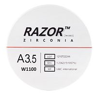 Диск циркониевый Razor 1100, размер 98х25мм, оттенок A3.5, однослойный от Атридент