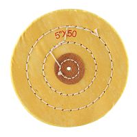 Круг полировочный для шлифмотора бязевый жёлтый Sheshan Brush, диаметр 5 дюймов, 50 слоёв, 10шт. 