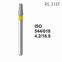 Бор алмазный MANI RS-31EF по ISO 544, конус ,018 х 4.2 х 18.9 мм, зернистость EF, 5 штук от Атридент