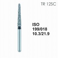 Бор алмазный MANI TR-12SC по ISO 199, конус ,018 х 10.3 х 21.9 мм, зернистость SC, 5 штук