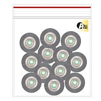 Щётка для шлифмотора натуральная щетина, черная жесткая, диаметр 4,2см, 12шт.