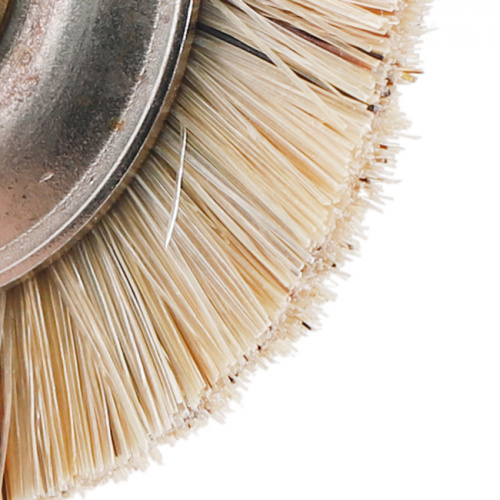 Щётка для шлифмотора Sheshan Brush, натуральная щетина, белая жесткая, диаметр 4,2см, 12шт. от Атридент фото 2