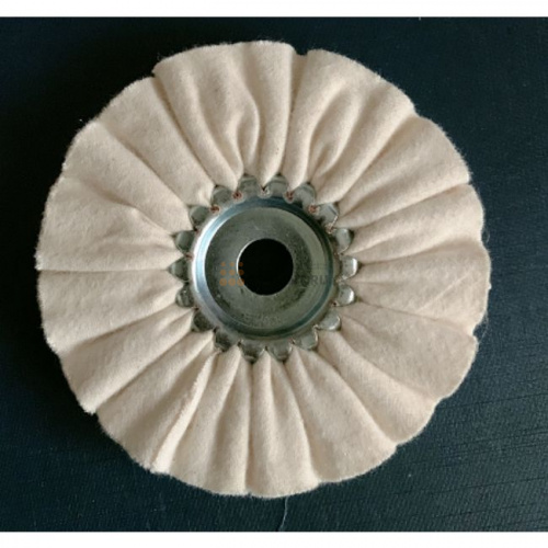 Круг полировочный для шлифмотора складчатый, бязевый, белый, диаметр 85мм, 1 шт.