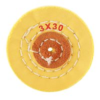 Круг полировочный для шлифмотора бязевый жёлтый Sheshan Brush, диаметр 3 дюйма, 30 слоёв, 10шт. 